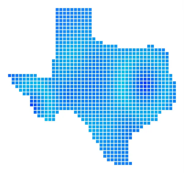 Mapa azul pontilhado do Texas — Fotografia de Stock