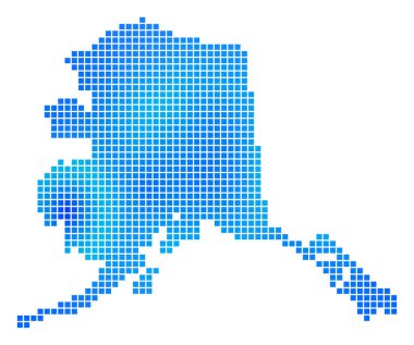 Mavi nokta Alaska harita