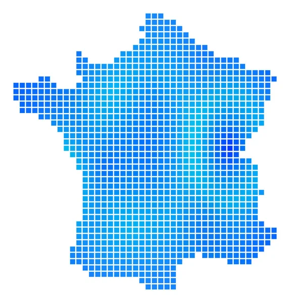 Kék pontozott Franciaország Térkép — Stock Vector