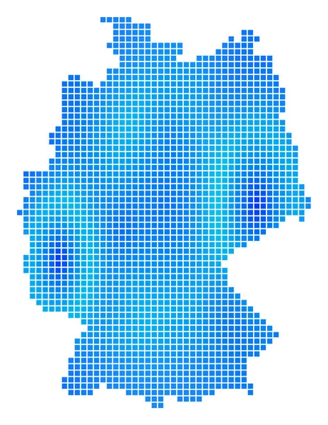 Mapa de Blue Dotted Alemanha —  Vetores de Stock