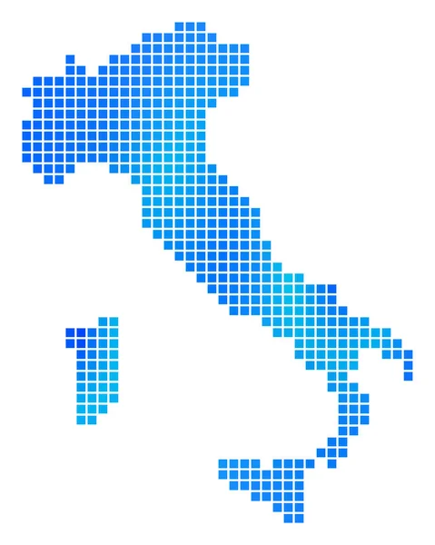 Mapa de Blue Dot Italy — Vetor de Stock