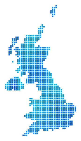 Blue Dot Reino Unido Mapa — Vector de stock