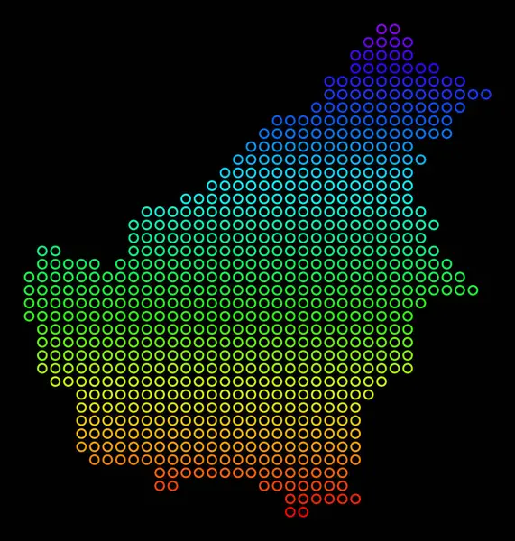 Χάρτης νησιού Βόρνεο χρώματος — Διανυσματικό Αρχείο