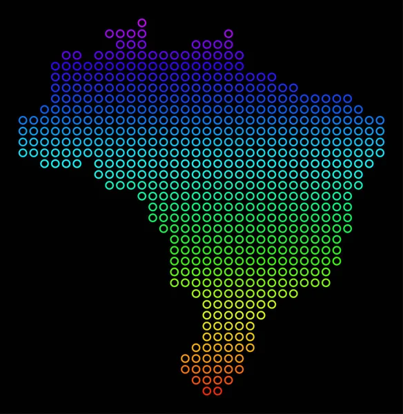 Spektrum Brezilya harita — Stok Vektör