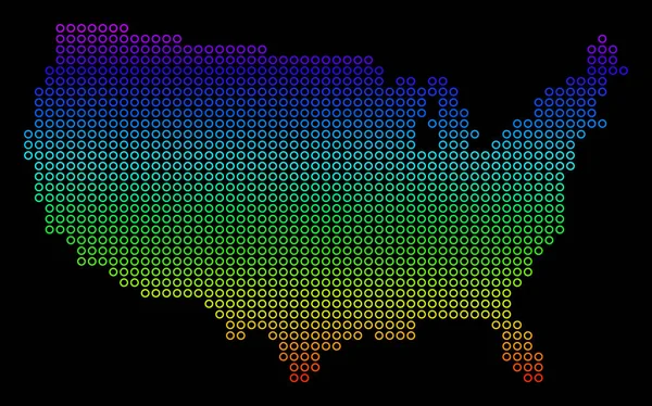 Mapa coloreado de Estados Unidos — Vector de stock