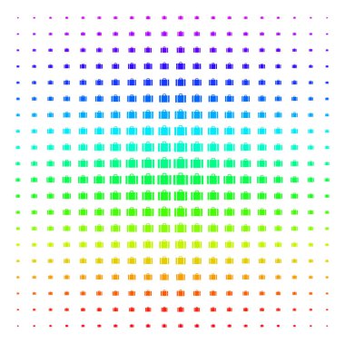 Bagaj şekli yarı ton spektrum desen