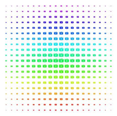 Banknot simgesi noktalı resim spektrum deseni