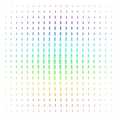 Bira şişe şekli yarı ton spektrum kılavuz