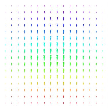 Havuç şekli yarı ton spektrum desen