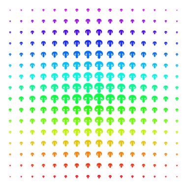 Champignon mantar simgesi noktalı resim spektrum deseni