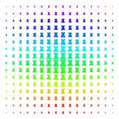 Satranç kule kutsal kişilerin resmi yarı ton spektrum etkisi