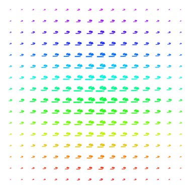 Sigara duman şekli yarı ton spektral desen