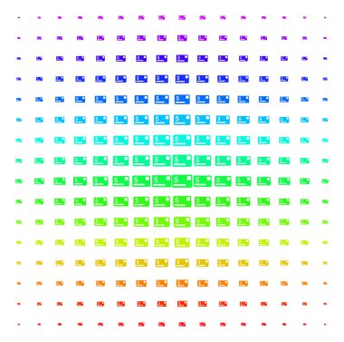 Kredi kartı şekli yarı ton spektrum desen