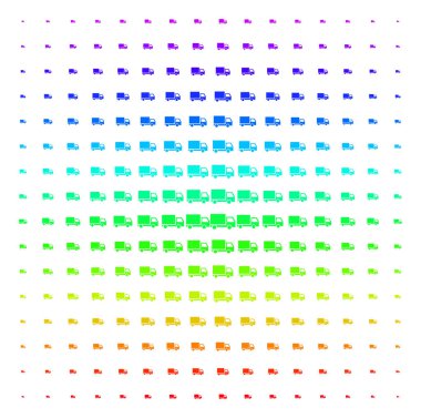 Teslimat kamyon şekli yarı ton spektral etkisi