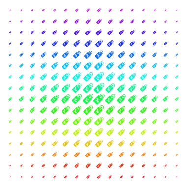 Etiket şekil yarı ton spektral desen indirim