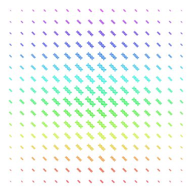 DNA sarmal simgesi yarı ton spektral kılavuzunu