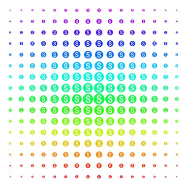 Doları para şekli yarı ton spektrum desen
