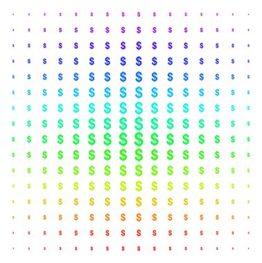 Dolar simgesi noktalı resim spektrum deseni