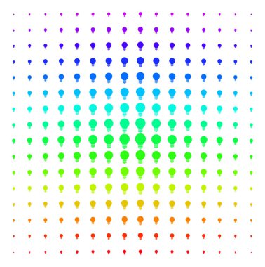 Elektrikli ampul simgesi yarı ton spektral kılavuzunu