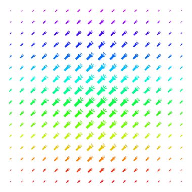 Elektrik meşale ışığı simgesi yarı ton spektral etkisi