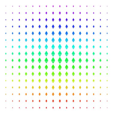 Ethereum kristal simgesi yarı ton spektral kılavuzunu