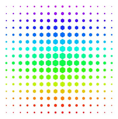 Dolu altıgen şekil yarı ton spektrum kılavuz