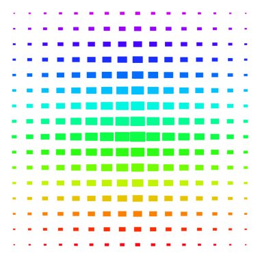 Dolu dikdörtgen simgesi yarı ton spektrum kılavuzunu