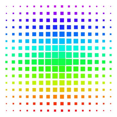 Dolu kare şekli yarı ton spektral etkisi