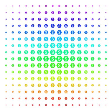Finans simgesi yarı ton spektral etkisi