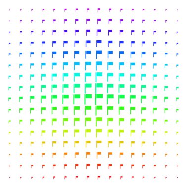 Bayrak şekil noktalı resim spektrum deseni