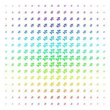 Flora Bitki simgesi noktalı resim spektrum deseni