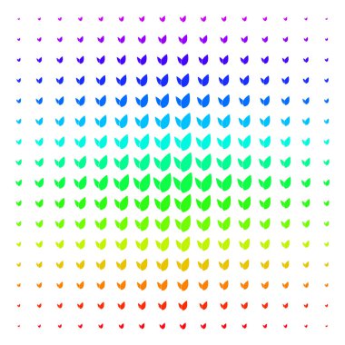 Çiçek lahanası simgesi yarı ton spektrum desenli