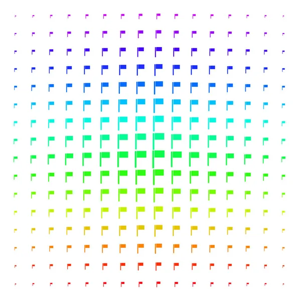 Flaggenform Halbton-Spektrum-Muster — Stockvektor
