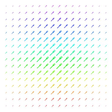 Çatal simgesi yarı ton spektral desen