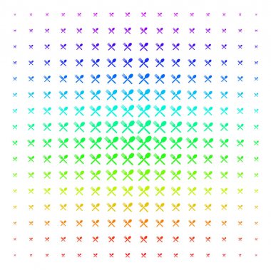 Çatal ve kaşık şekli yarı ton spektrum etkisi