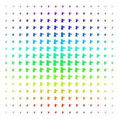 Fox kafa şekli yarı ton spektrum desen