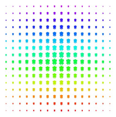 Kızarmış tavuk simgesi yarı ton spektral kılavuzunu