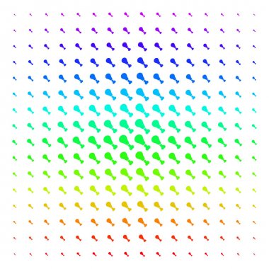 Kızarmış tavuk bacak şekli yarı ton spektral desen