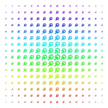 Entegrasyon simgesi yarı ton spektrum etkisi dişli