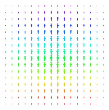 Beyefendi Akimbo simgesi yarı ton spektrum kılavuzunu
