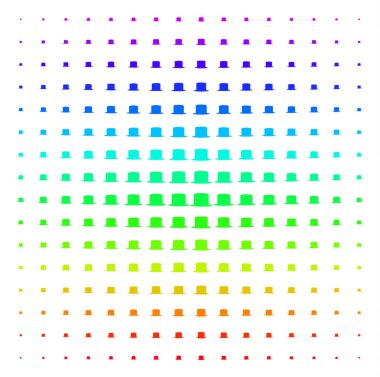 Beyefendi şapka simgesi yarı ton spektrum etkisi