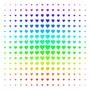 Kalpler takım elbise simgesi noktalı resim spektrum deseni