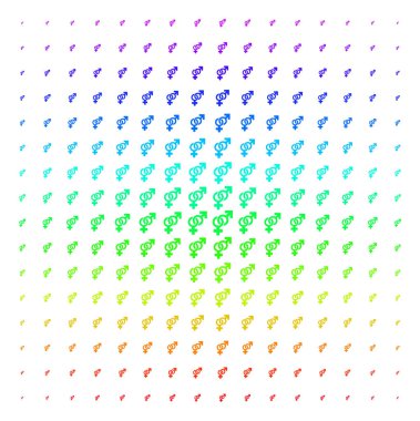 Heteroseksüel sembolü şekil noktalı resim spektrum deseni