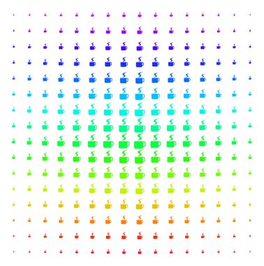 Sıcak kahve Kupası şekli yarı ton spektrum kılavuz
