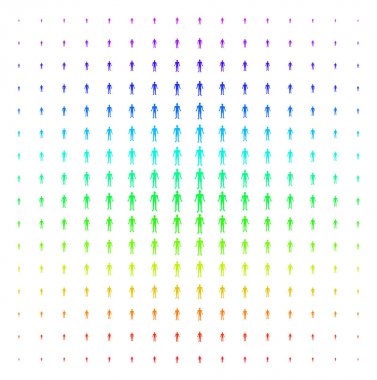 İnsan şekli yarı ton spektral desen