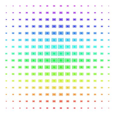 Japon yükselen güneş şekli yarı ton spektrum etkisi