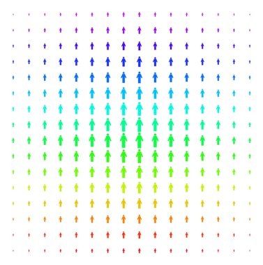 Adam kişi şekli yarı ton spektral kılavuz