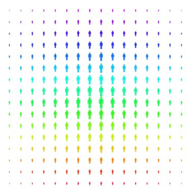 Adam kullanıcı şekil noktalı resim spektrum deseni