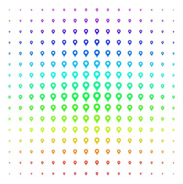 Harita işaretçi simgesi yarı ton spektral bölgesi