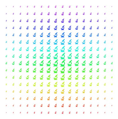 Mikroskop simgesi noktalı resim spektrum deseni